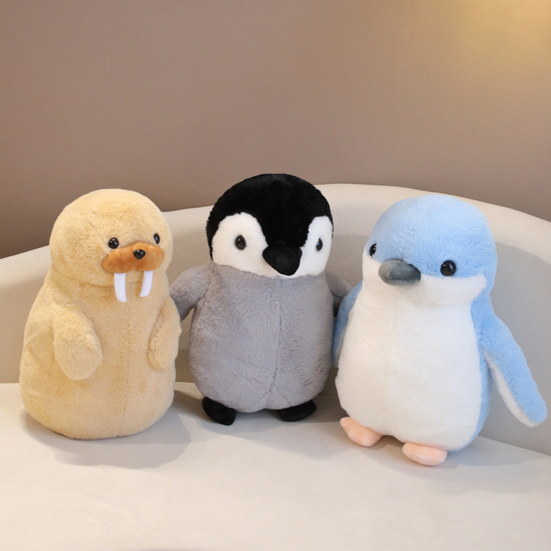 35CM Cute Penguin Walrus Plush Toys Stuffed Soft Animal Pillow Kawaii Toys