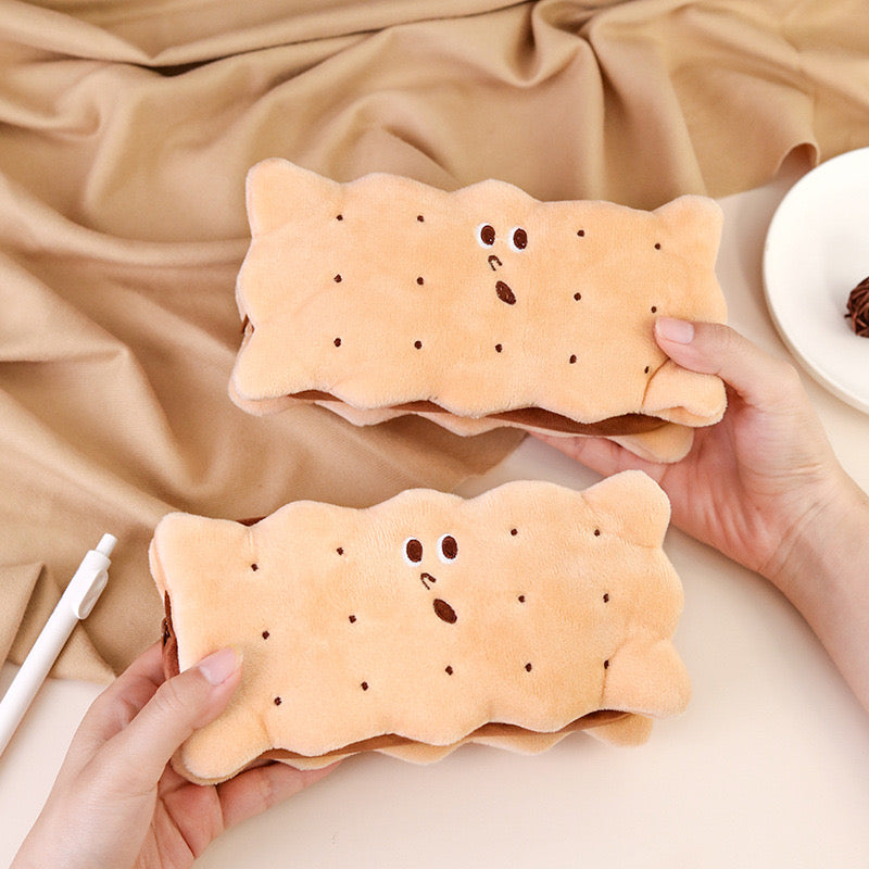 Cute Cartoon Biscuit Shape Pencil Case