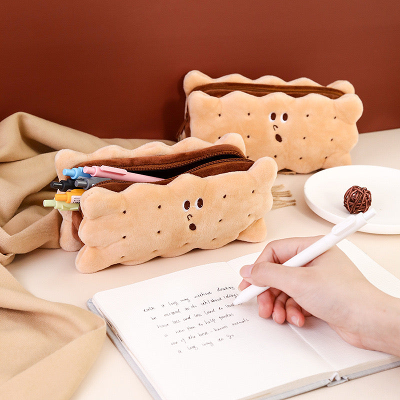 Cute Cartoon Biscuit Shape Pencil Case