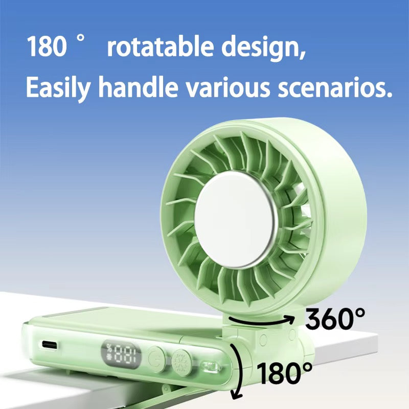 Portable Waist & Neck Fan 3000mAh Rechargeable 360° Rotatable Fan