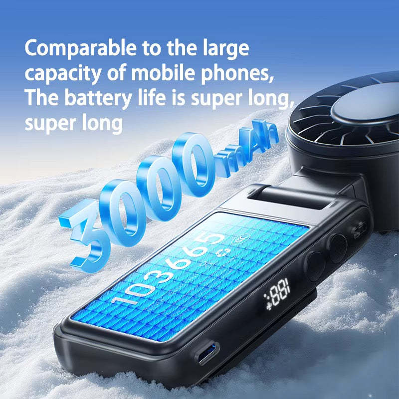 Portable Waist & Neck Fan 3000mAh Rechargeable 360° Rotatable Fan