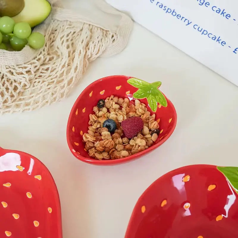 Strawberry Ceramic Serving Plate & Bowl Collection