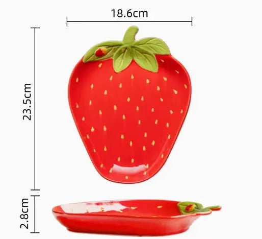 Strawberry Ceramic Serving Plate & Bowl Collection