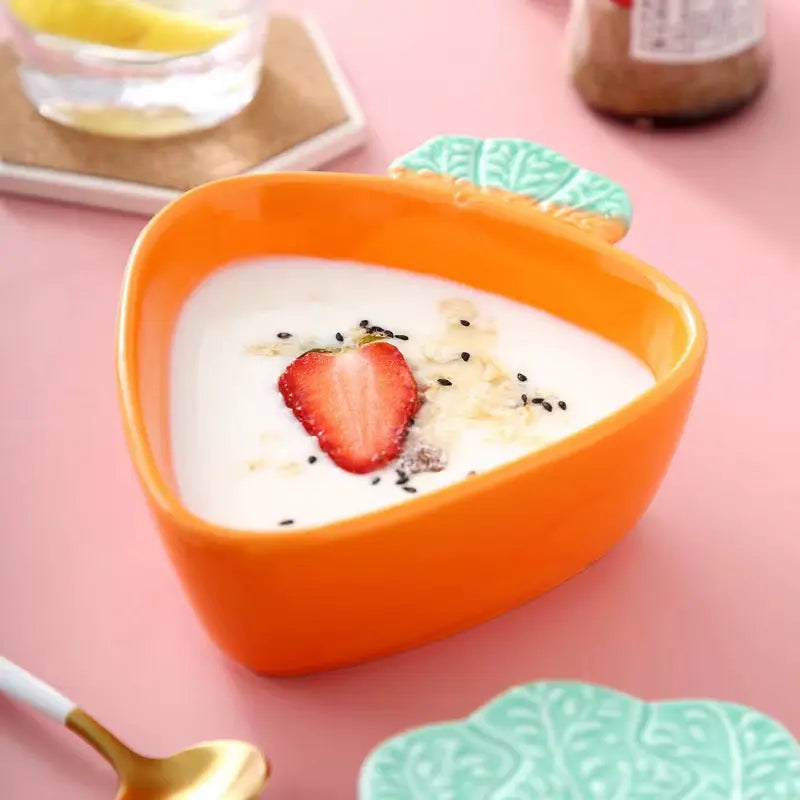 Carrot Shaped Ceramic Serving Plate & Bowl Collection