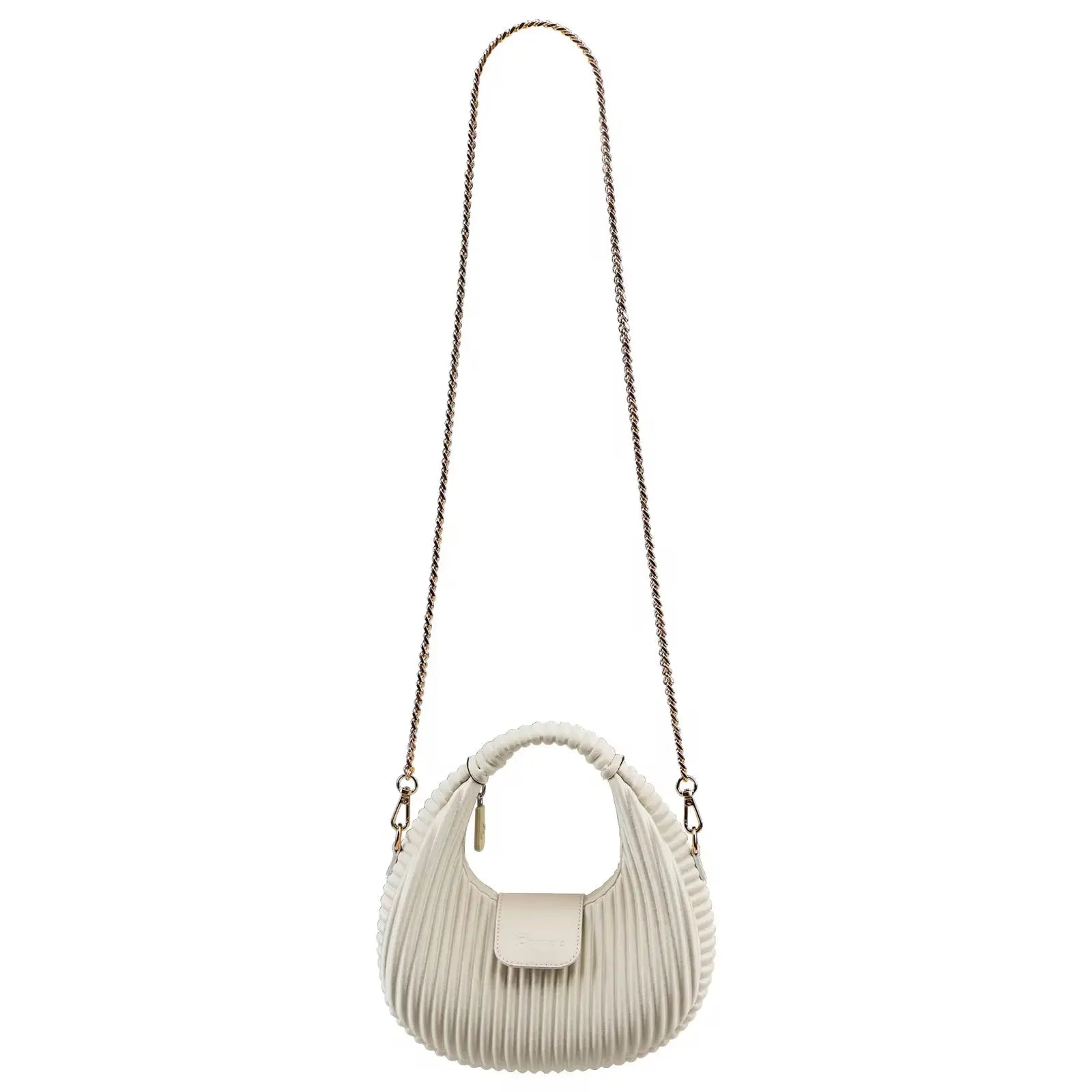 Vintage Pleated Shoulder Bag for Women Lightweight Mini Crossbody Handbag with Chain Strap Sparkels  Sparkels