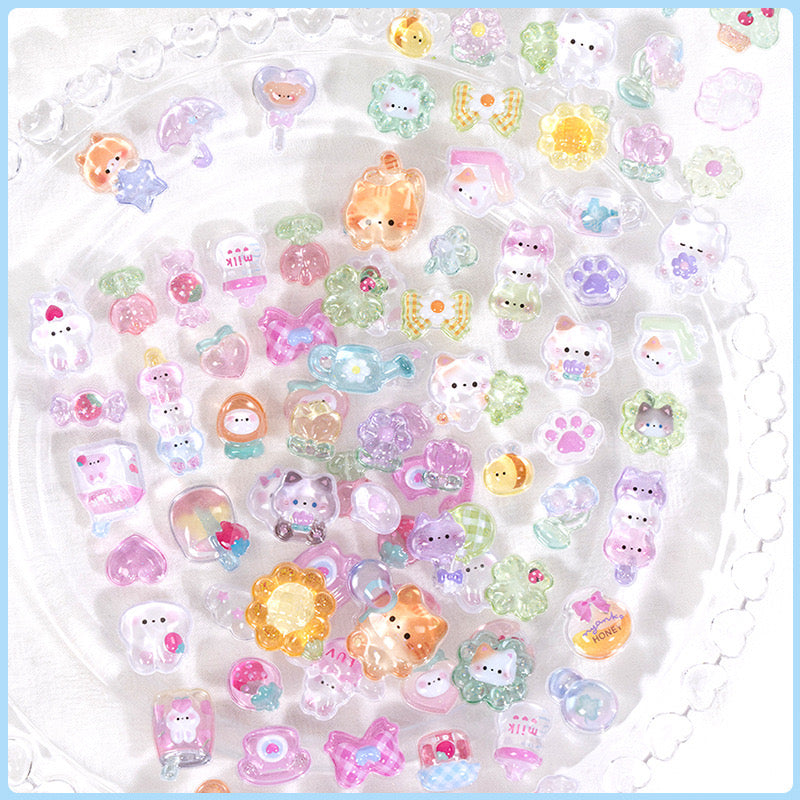 1pcs Kawaii Candy Ghost Bread Sticker Sheet