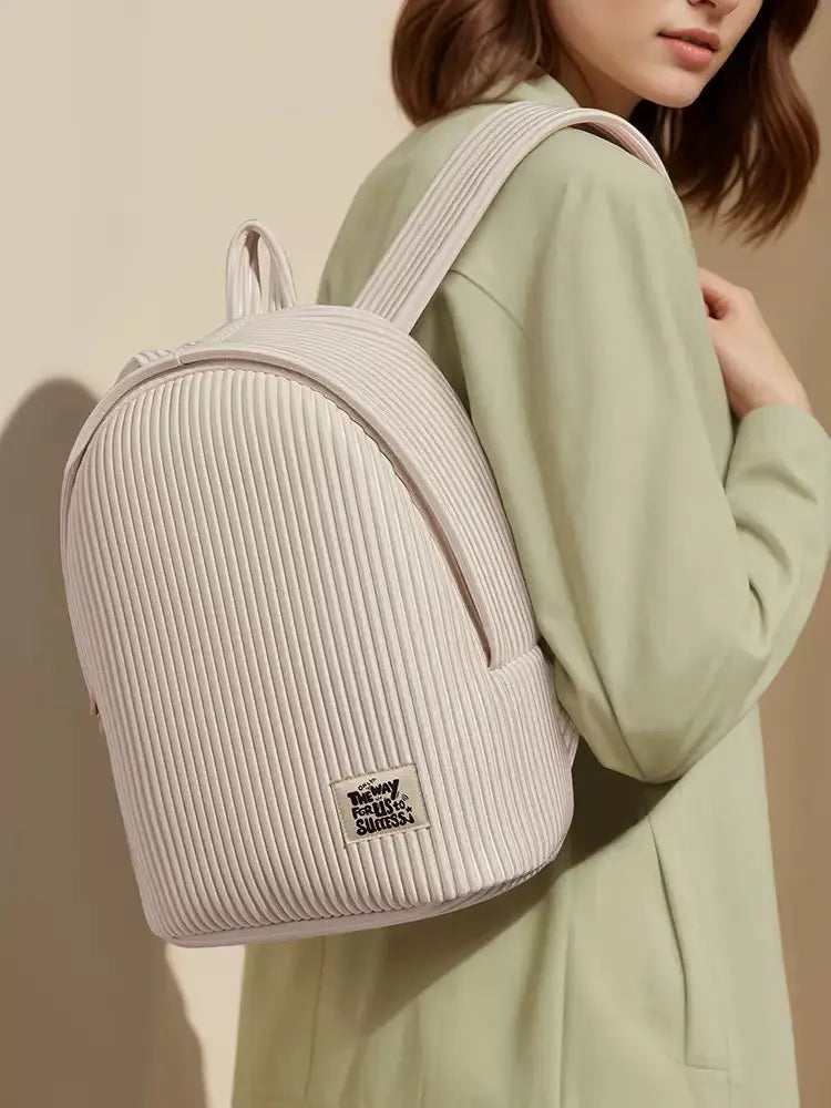 Minimalist Pleated Backpack for Women Lightweight Fashion Travel & Casual Daypack Sparkels  Sparkels