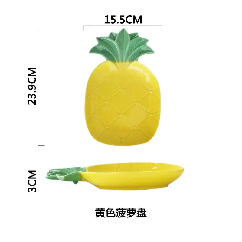 Pineapple Shaped Ceramic Serving Plate Collection