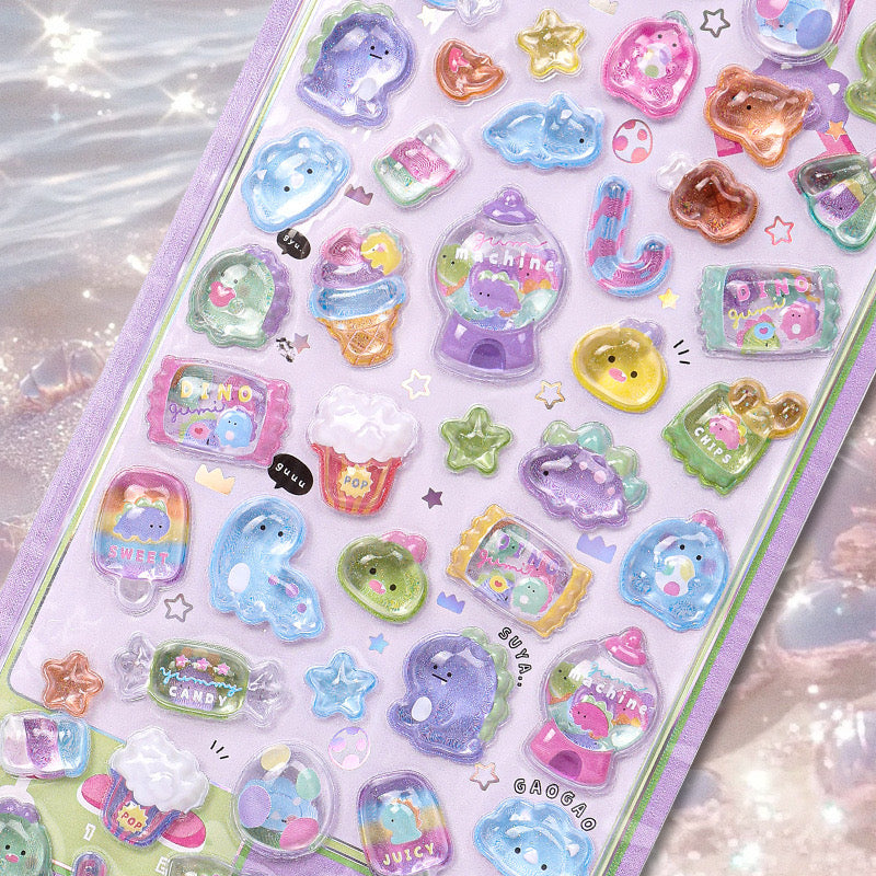 1pcs Kawaii Candy Ghost Bread Sticker Sheet