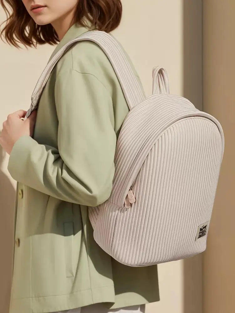 Minimalist Pleated Backpack for Women Lightweight Fashion Travel & Casual Daypack Sparkels  Sparkels
