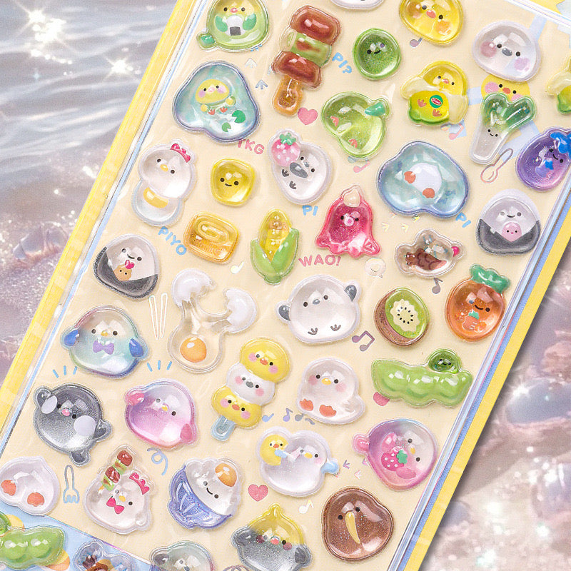 1pcs Kawaii Candy Ghost Bread Sticker Sheet