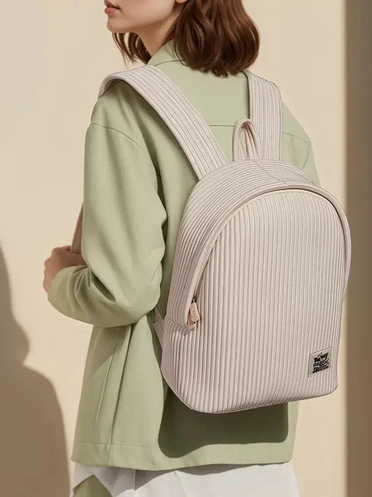 Minimalist Pleated Backpack for Women Lightweight Fashion Travel & Casual Daypack Sparkels  Sparkels
