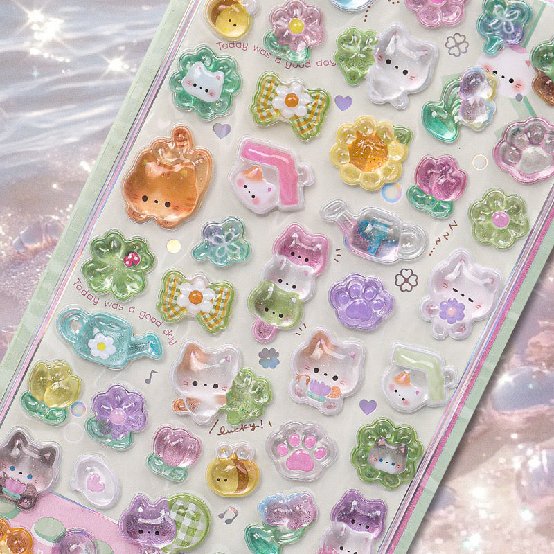 1pcs Kawaii Candy Ghost Bread Sticker Sheet