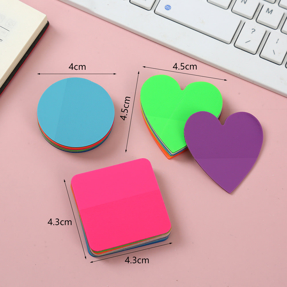 120 Sheets Self-adhesive Tearing Sticky Notes Set PET Transparent Self-adhesive Label Stickers