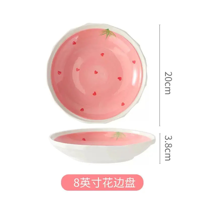 Strawberry Sweetheart Ceramic Serving Bowl