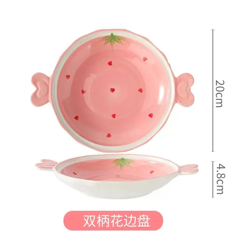 Strawberry Sweetheart Ceramic Serving Bowl