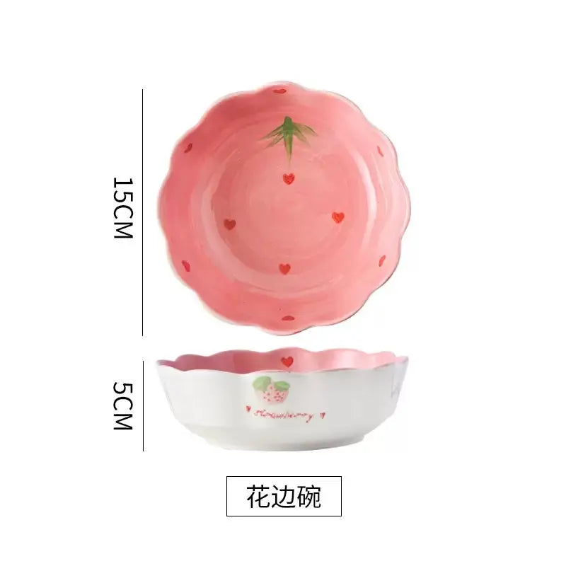 Strawberry Sweetheart Ceramic Serving Bowl