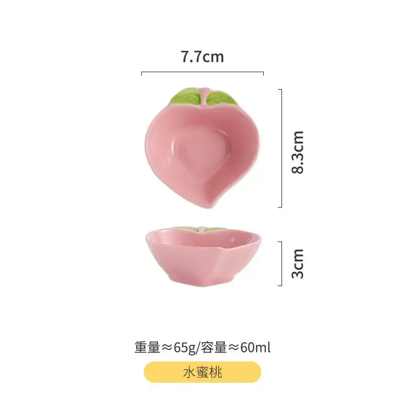 Cute Fruit Shaped Ceramic Mini Snack Plates