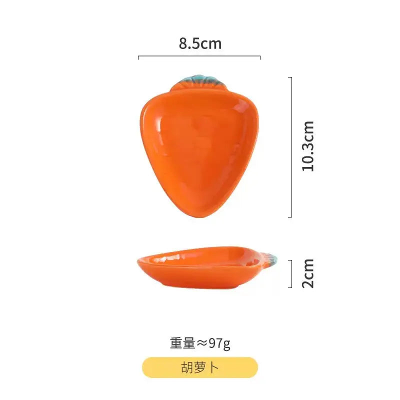 Cute Fruit Shaped Ceramic Mini Snack Plates