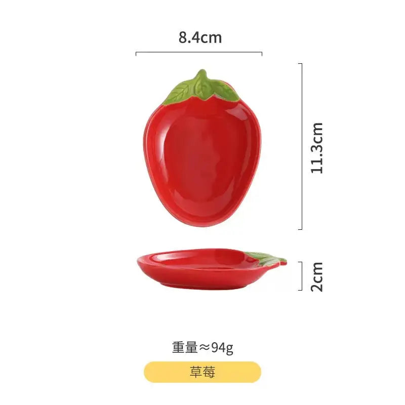 Cute Fruit Shaped Ceramic Mini Snack Plates