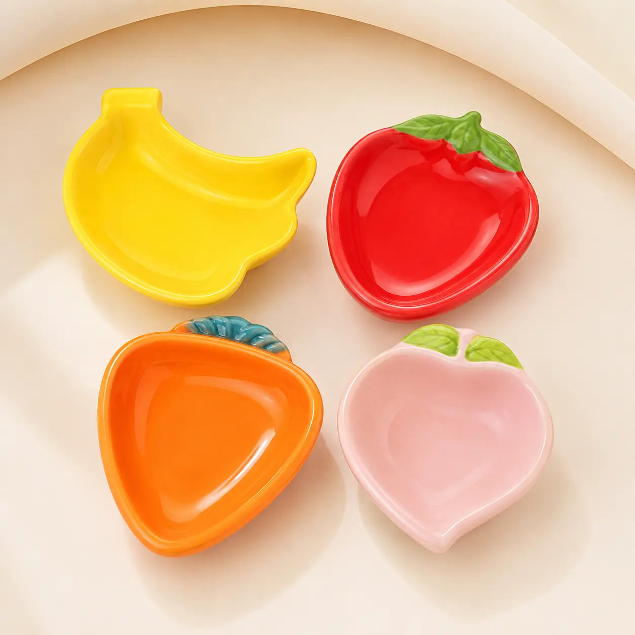 Cute Fruit Shaped Ceramic Mini Snack Plates