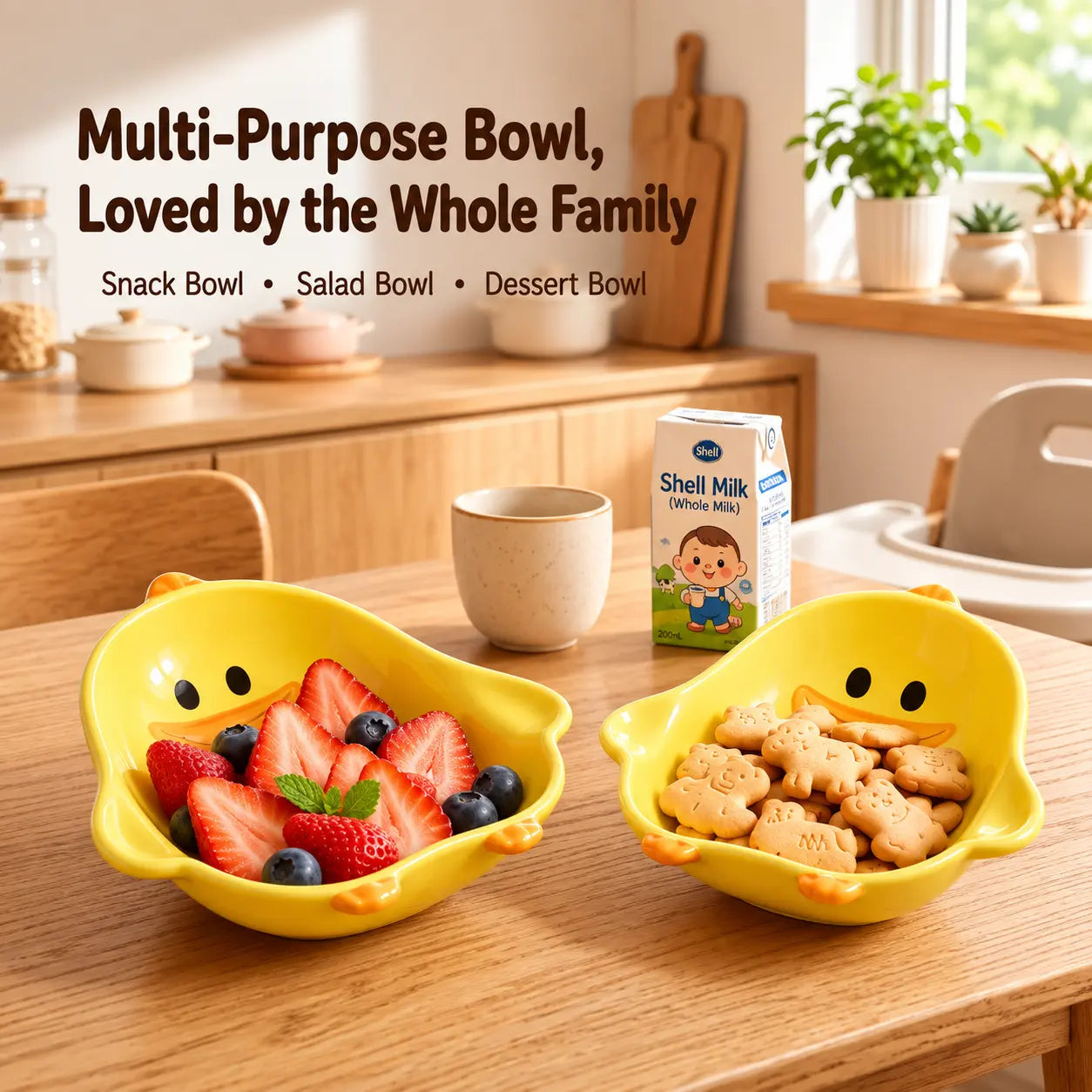 Cute Yellow Duck Ceramic Snack Plate