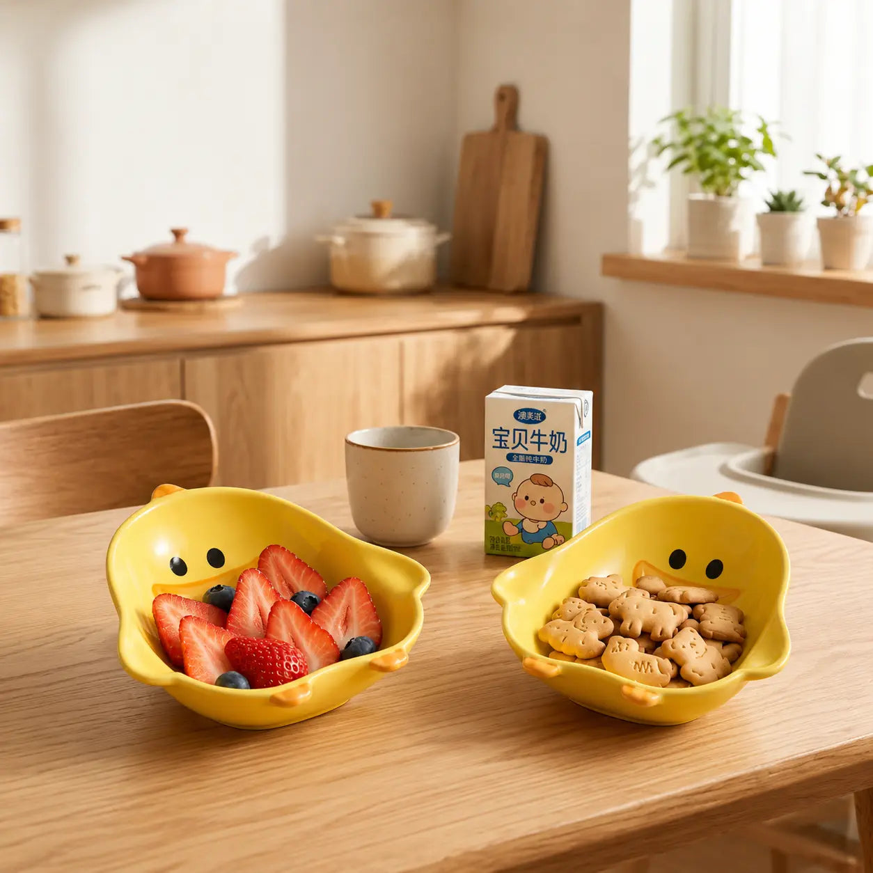 Cute Yellow Duck Ceramic Snack Plate