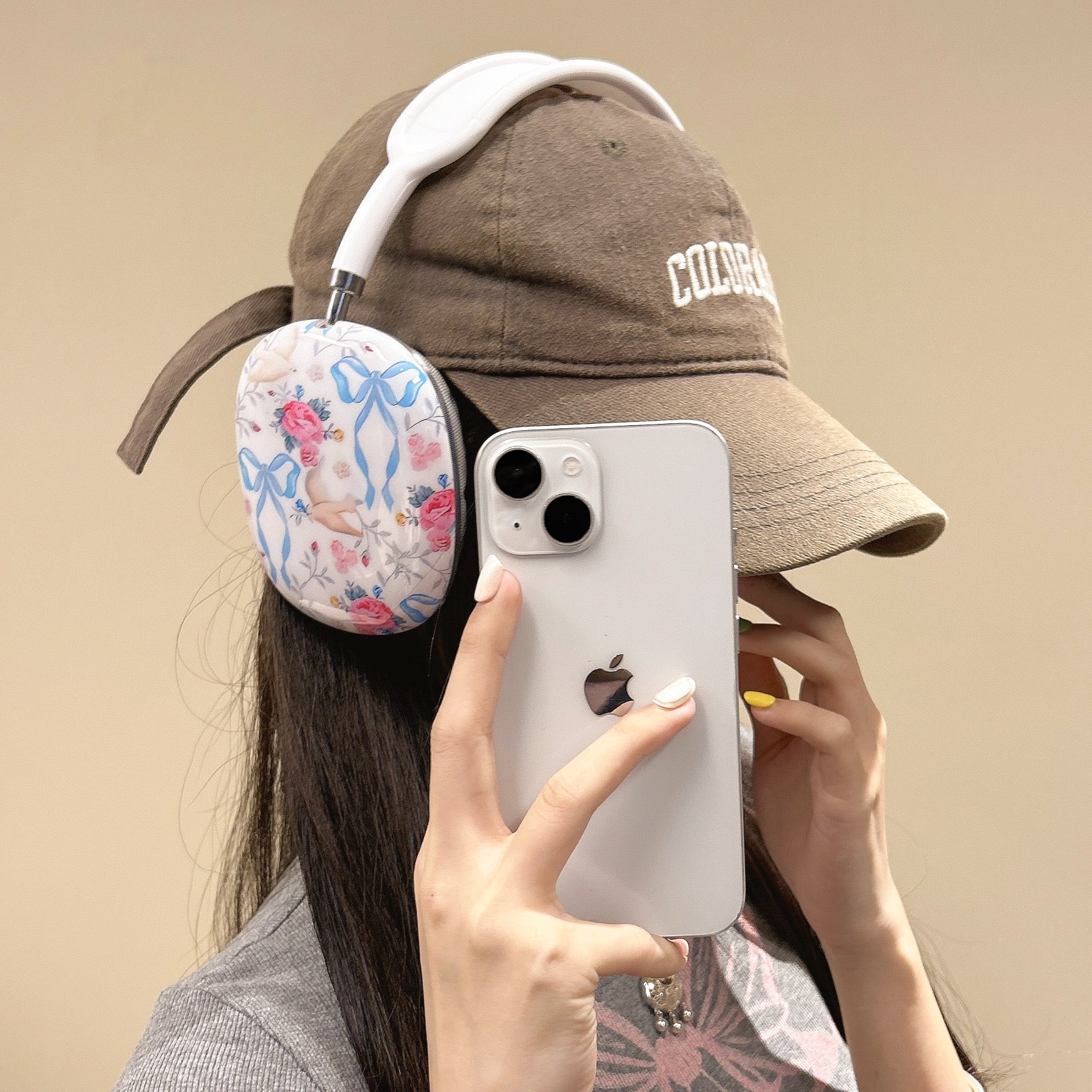 Silicone Floral Headphone Case