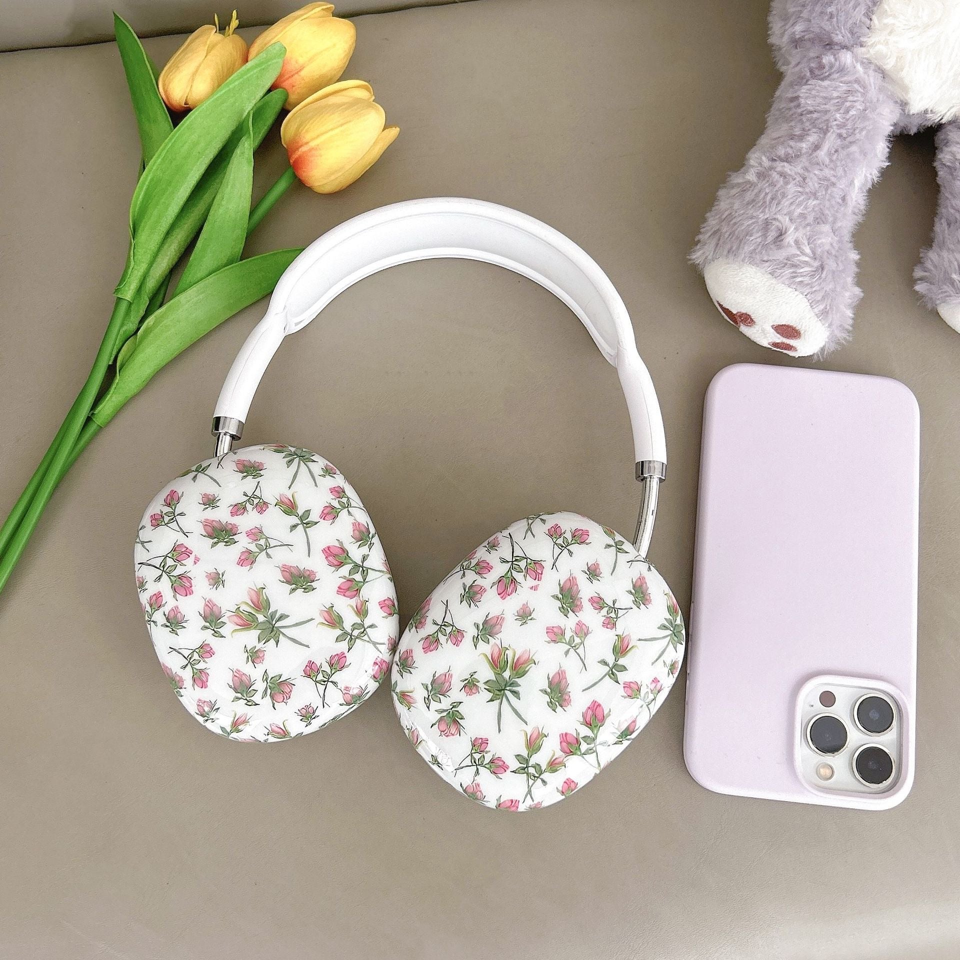 Silicone Floral Headphone Case