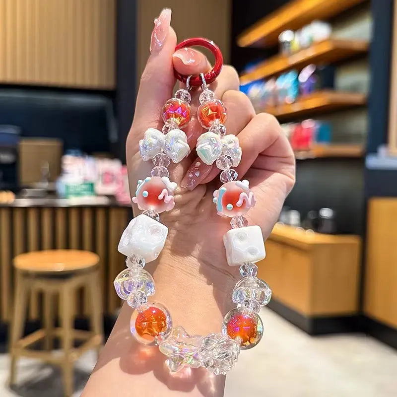 Kawaii Candy Crystal Beaded Keychain