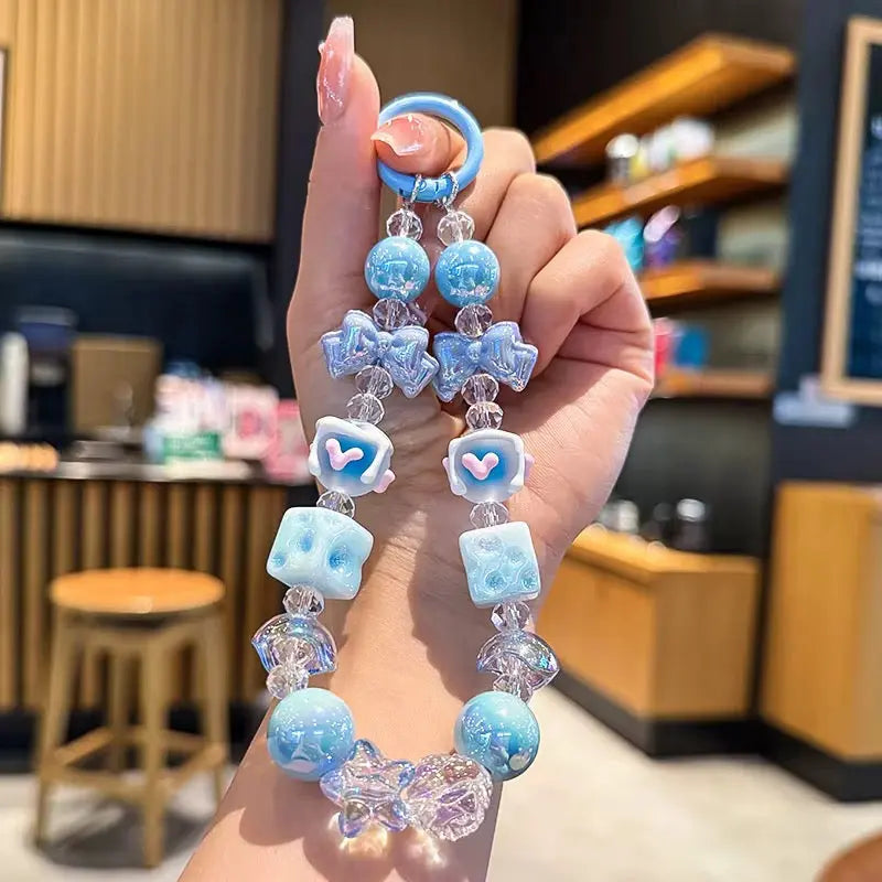 Kawaii Candy Crystal Beaded Keychain