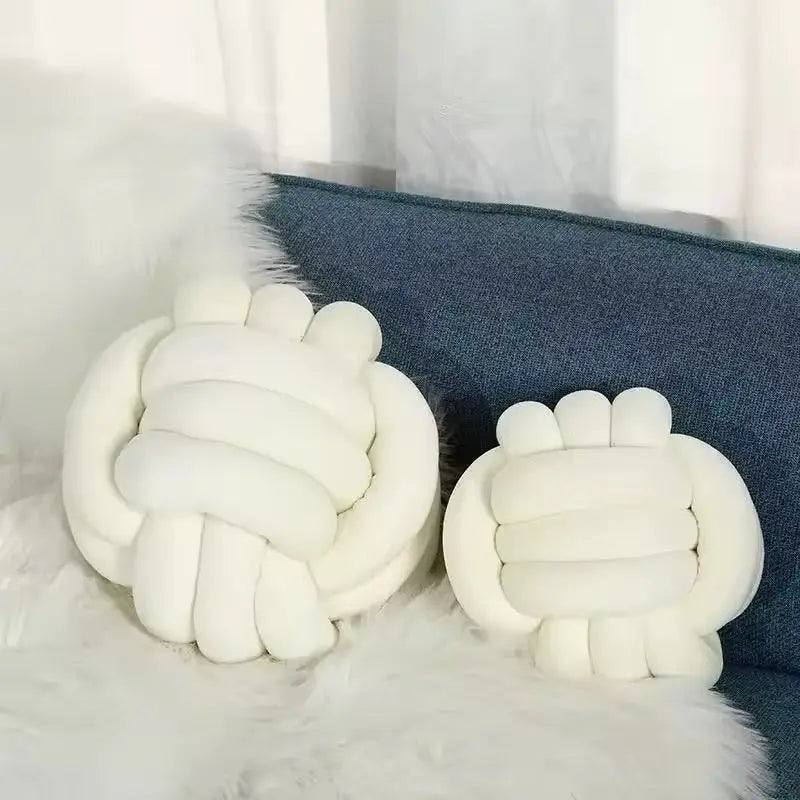 Plush Knot Ball Cushion Pillow  Decorative Throw Pillow for Sofa & Bed Soft Knot Ball Toy Cushion Sparkels  Sparkels