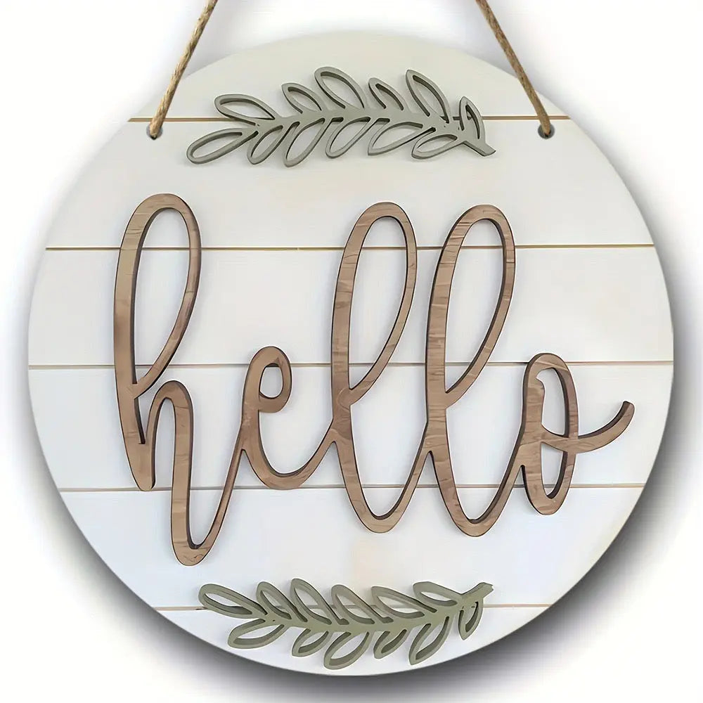 Long Hello. Sign Hello Hanging Plaque Sign – Sparkels