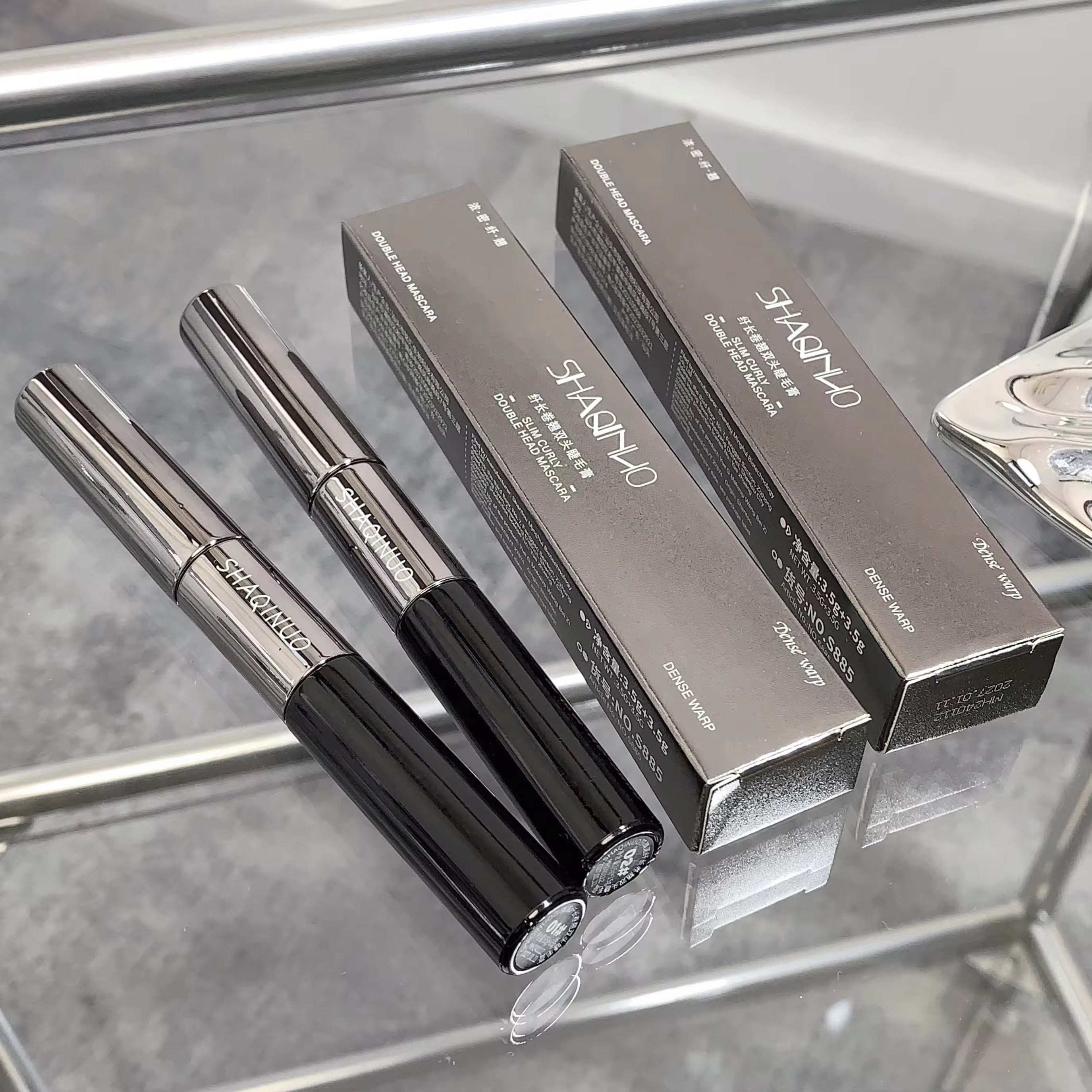 Double Head Mascara  2 in 1 Lengthening & Volumizing Waterproof Lash Curl Mascara Sparkels  Sparkels