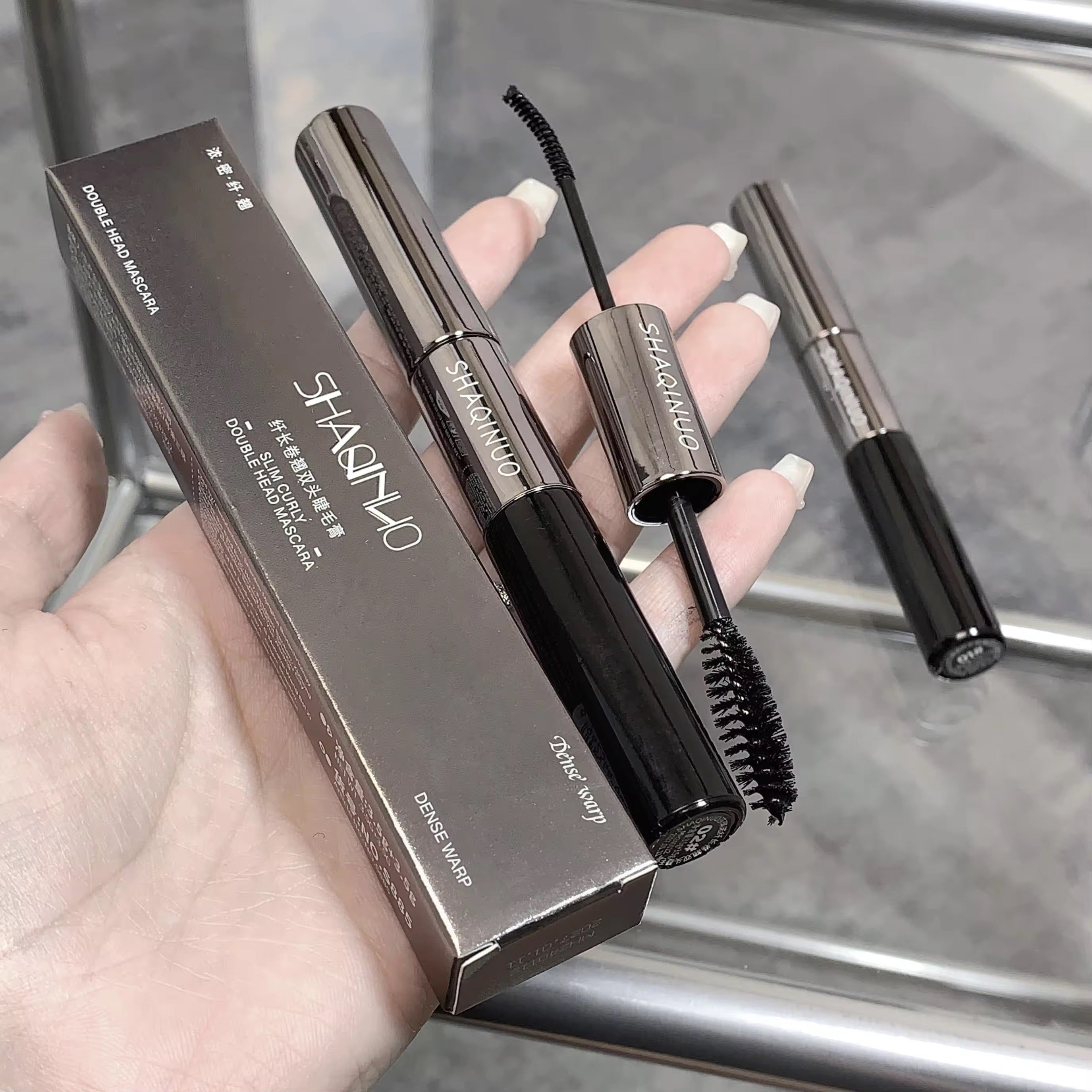 Double Head Mascara  2 in 1 Lengthening & Volumizing Waterproof Lash Curl Mascara Sparkels  Sparkels