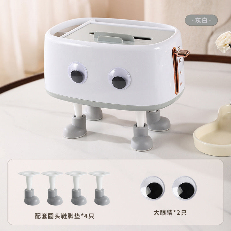 4pcs Cute Cartoon Diy Tissue Box & Mobile Holder