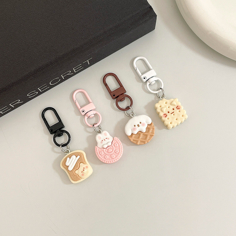 Kawaii Biscuits Shape Keychain