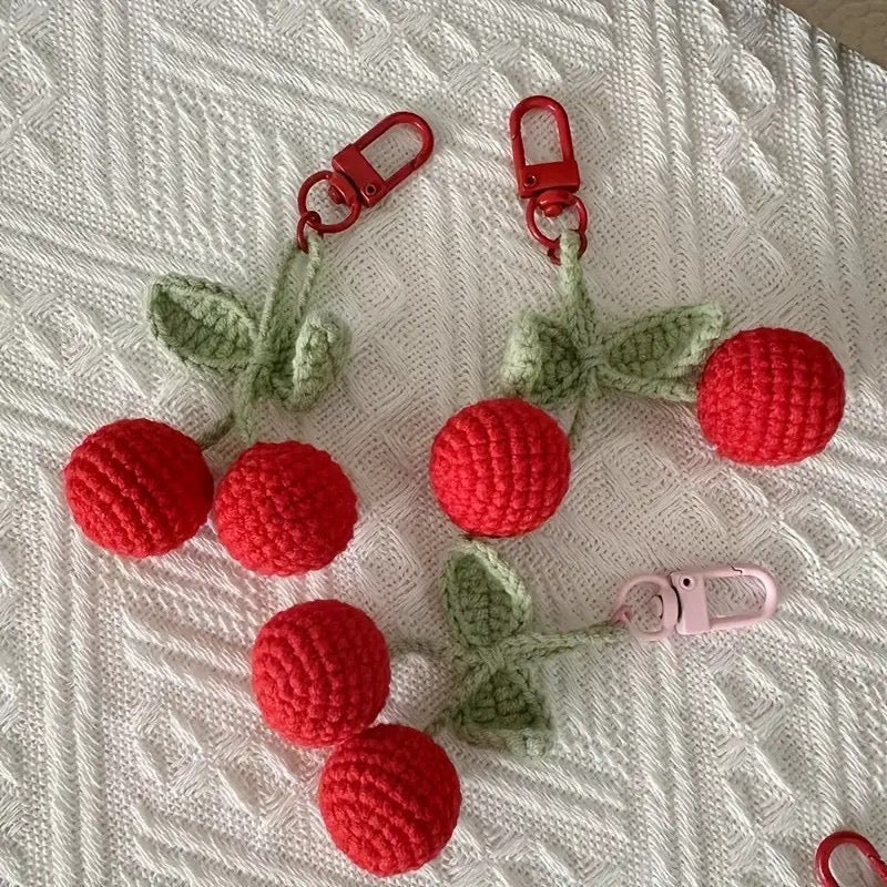 Handmade Cherry Shape Keychain