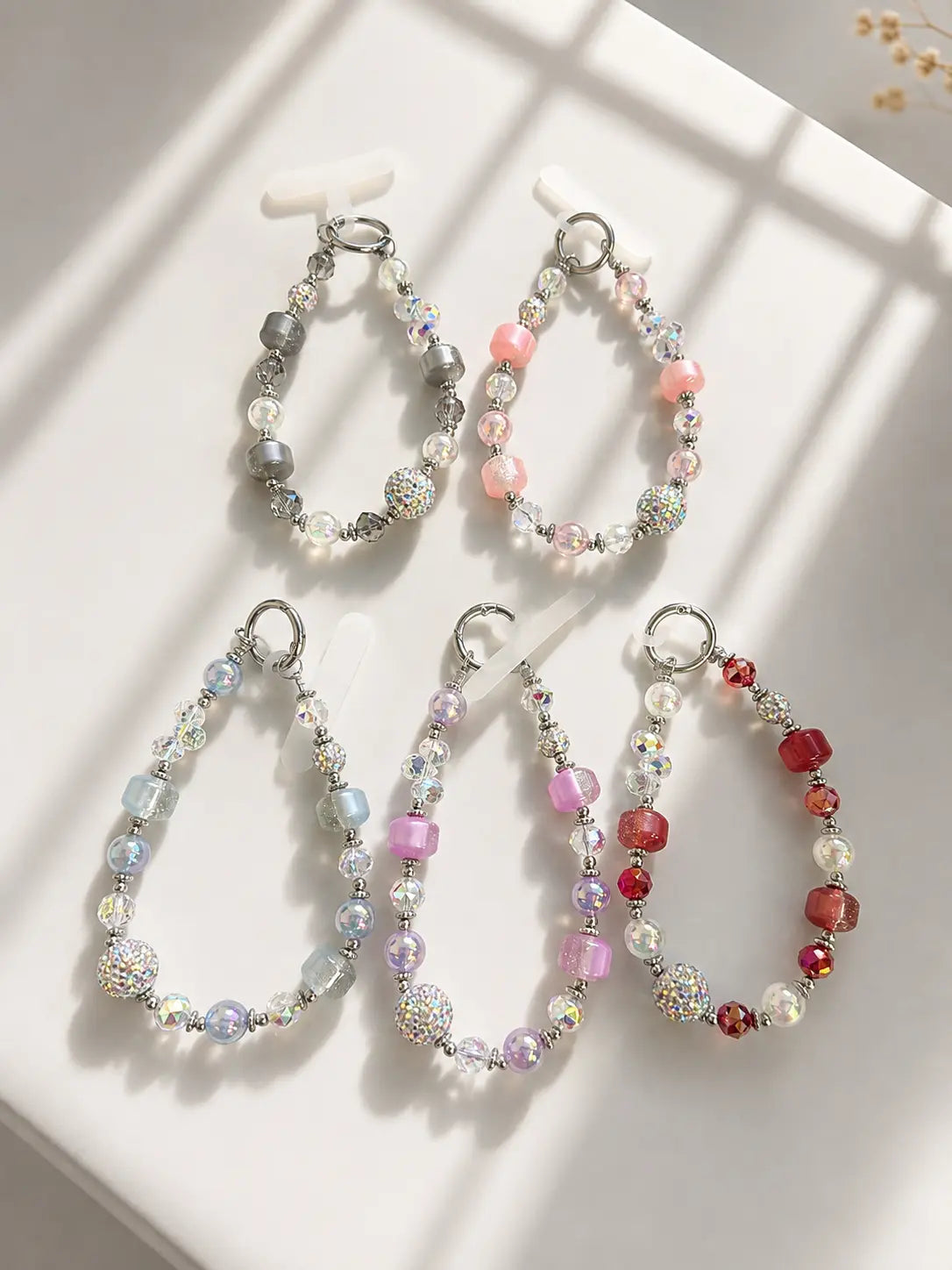 Sparkling Crystal Beaded Keychain