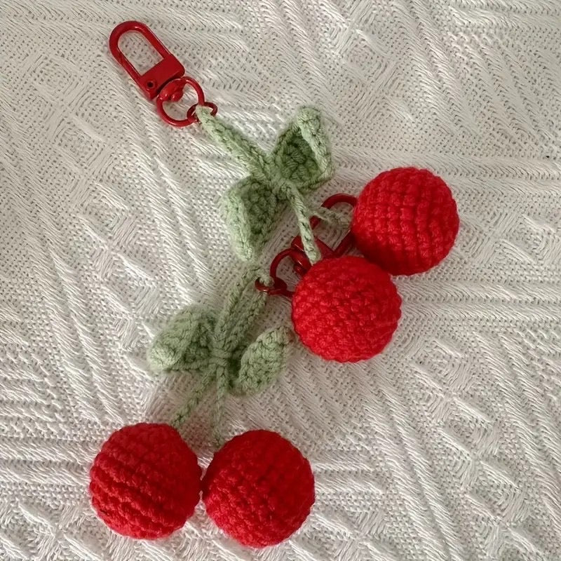 Handmade Cherry Shape Keychain