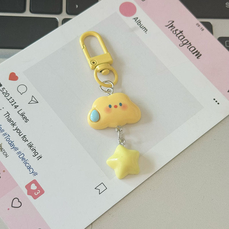 Kawaii Simley Cloud & Star Shape Keychain