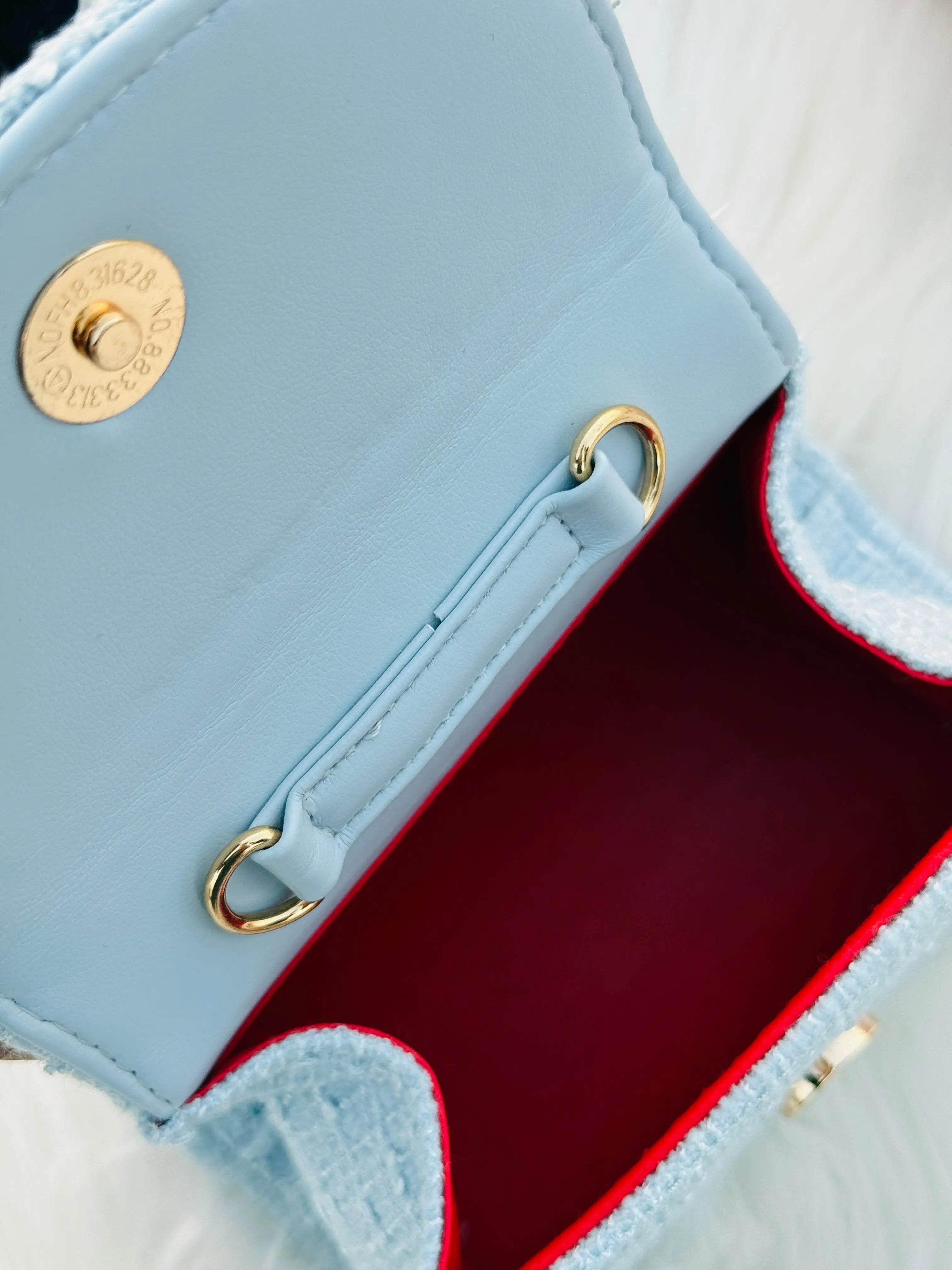 Pearl Handle Tweed Mini Handbag for Girls Bow Ribbon Crossbody Purse Cute Fashion Shoulder Bag Sparkels  Sparkels