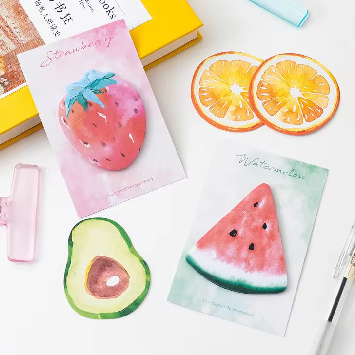 Brush Gradient Color Fruit Shape Sticky Notes