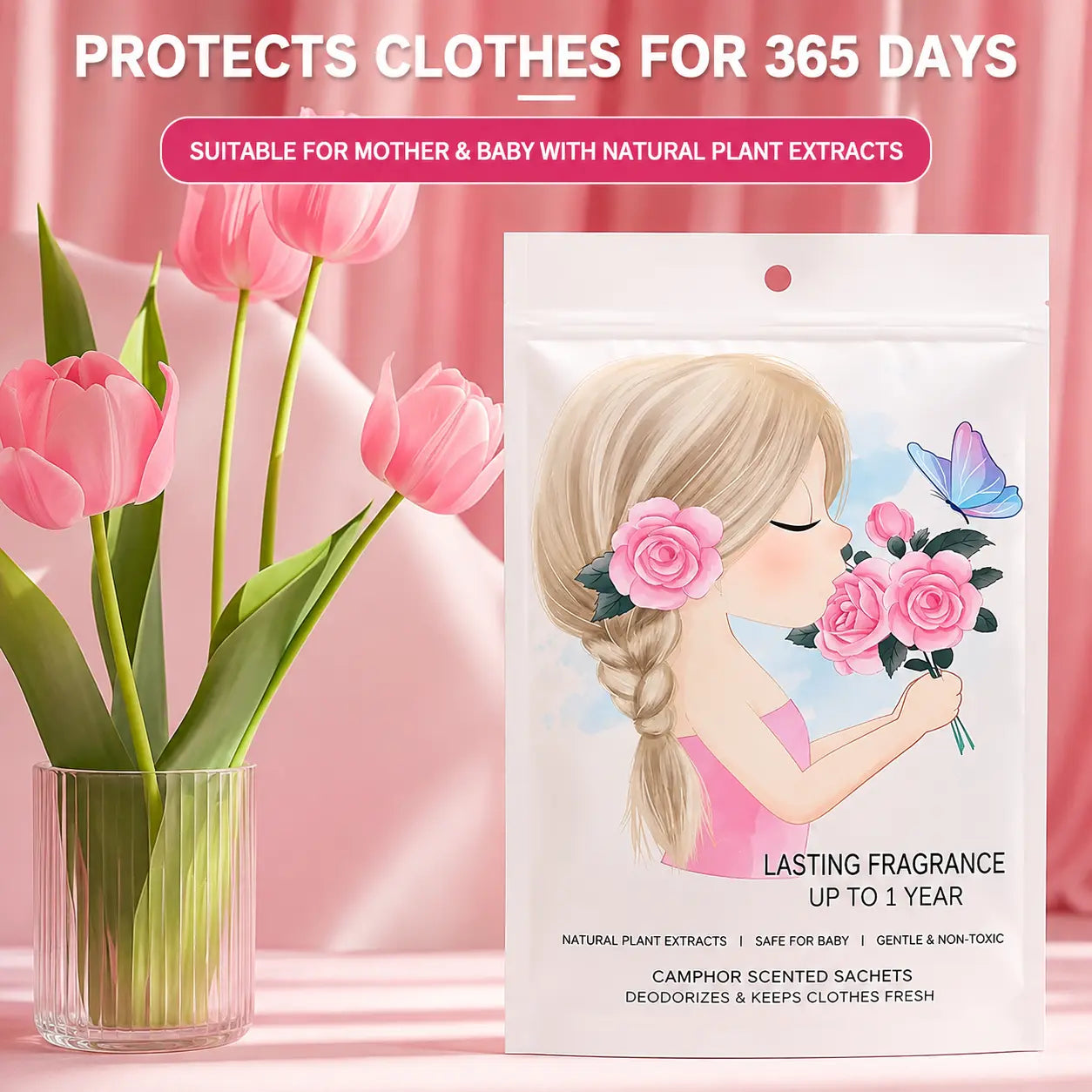 Long Lasting Camphor Scented Wardrobe Freshener Sachets
