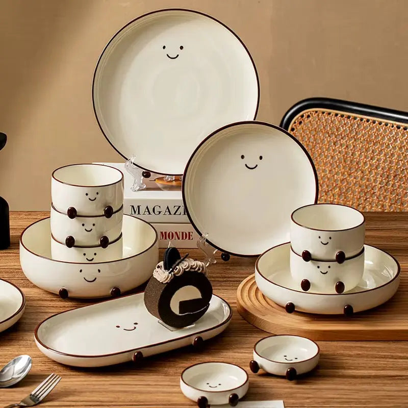 Cute Smiley Ceramic Dinnerware Collection