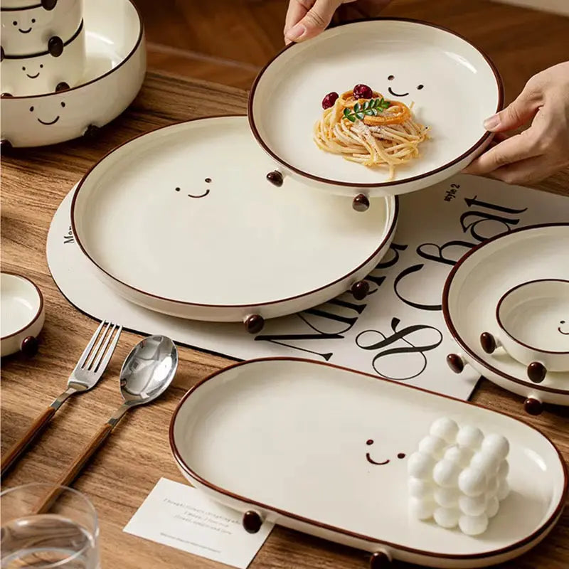 Cute Smiley Ceramic Dinnerware Collection