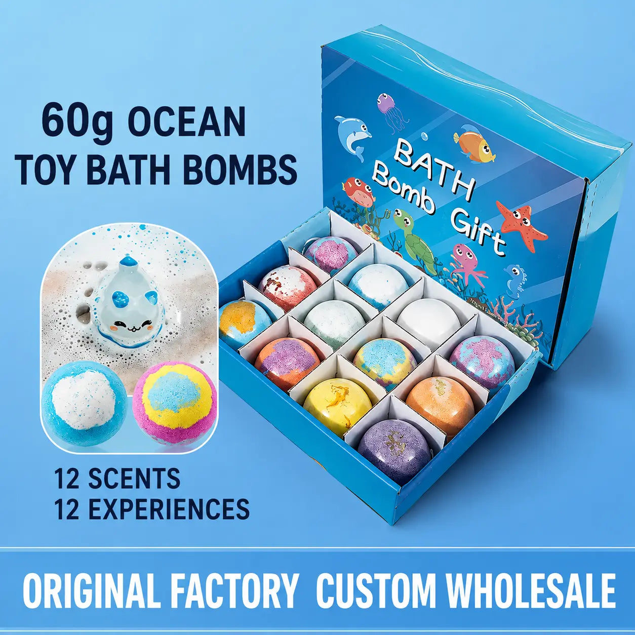 Ocean Toy Bath Bomb Gift Set 12 Scents
