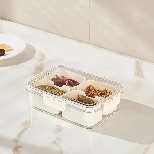 4-Compartment Airtight Food Storage Box