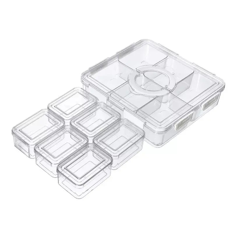 Multi Compartment Spice & Dry Food Storage Organizer Box