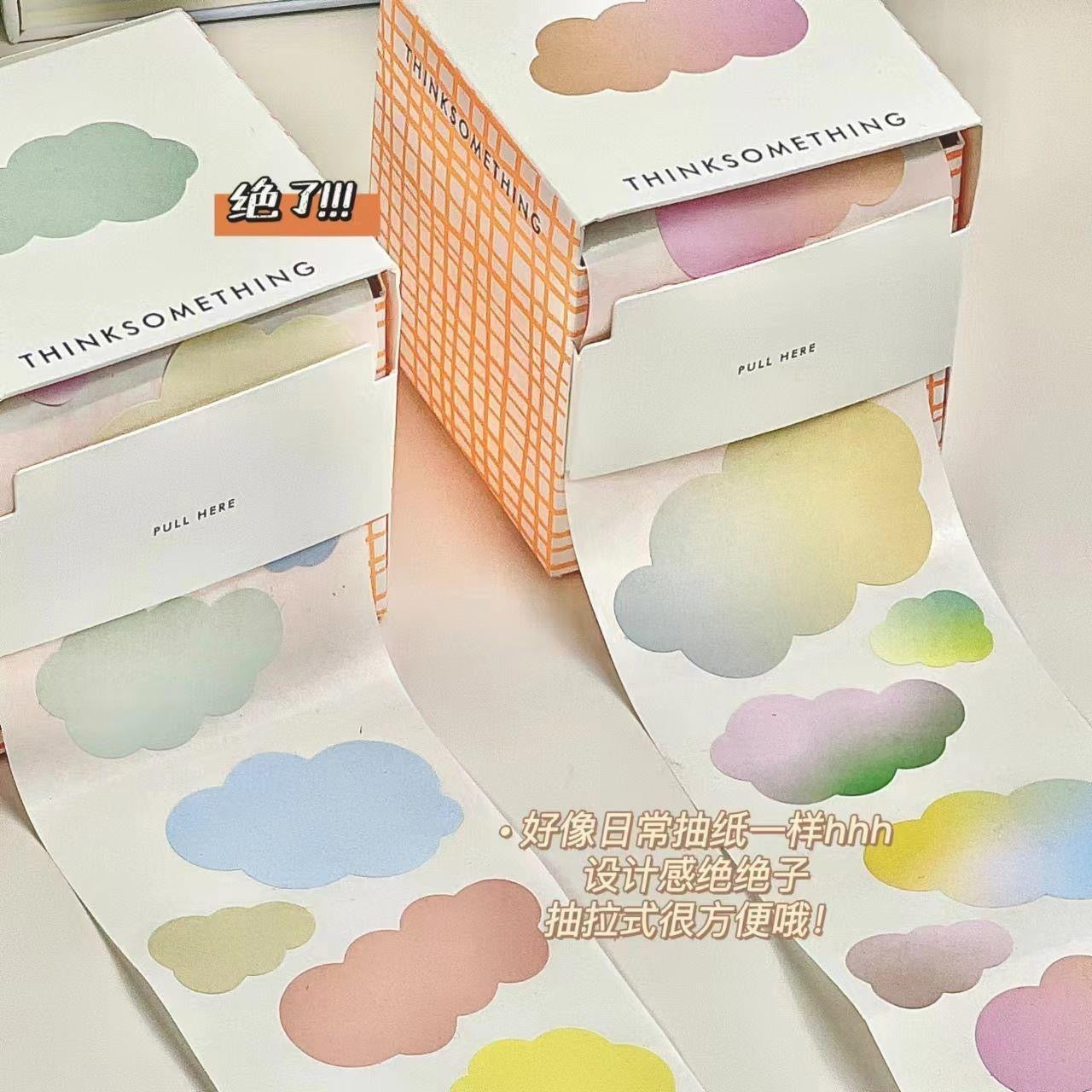 1pc Colorful Cloud Rainbow Sticky Note Bookmark Memo Pad